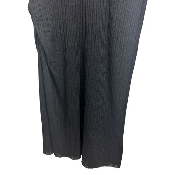 Zara Hooded Sleeveless Midi Dress Black Side Slit Sheer Size M/L NWT - Picture 5 of 15